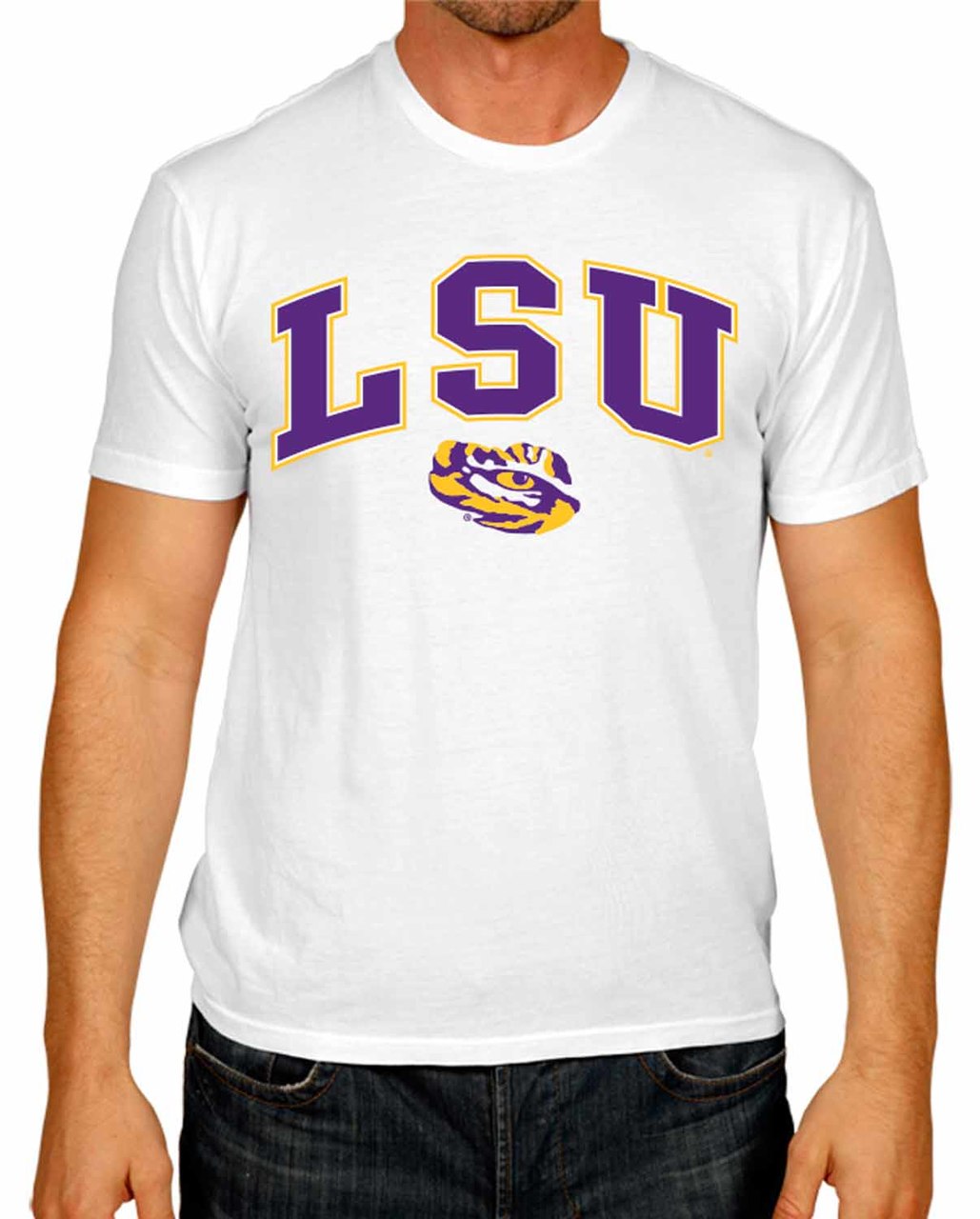 LSU Tigers NCAA Adult Gameday Cotton T-Shirt - White