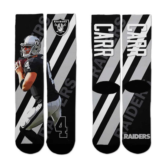 Las Vegas Raiders NFL Adult Player Stripe Sock - Black