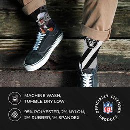 Las Vegas Raiders NFL Youth Player Stripe Sock - Black