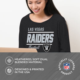 Las Vegas Raiders NFL Womens Crew Neck Light Weight - Charcoal