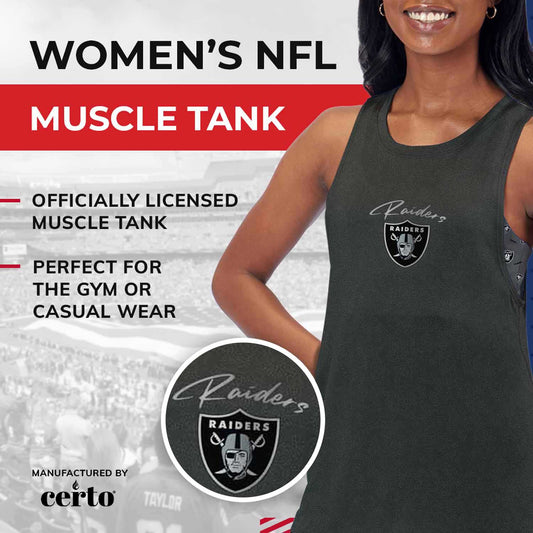 Las Vegas Raiders NFL Women's Muscle Tank - Black