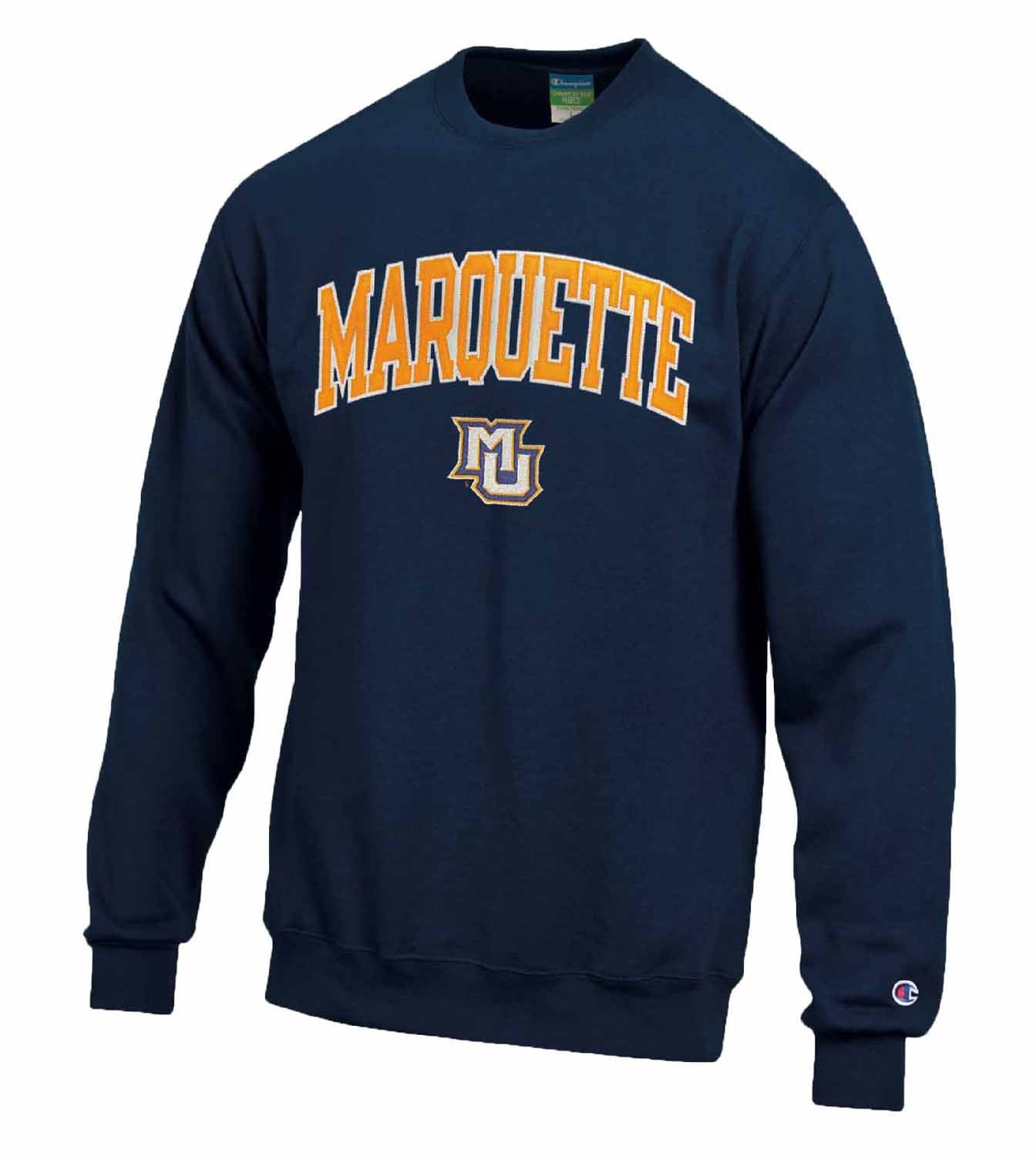 Marquette Golden Eagles Adult Tackle Twill Crewneck - Navy