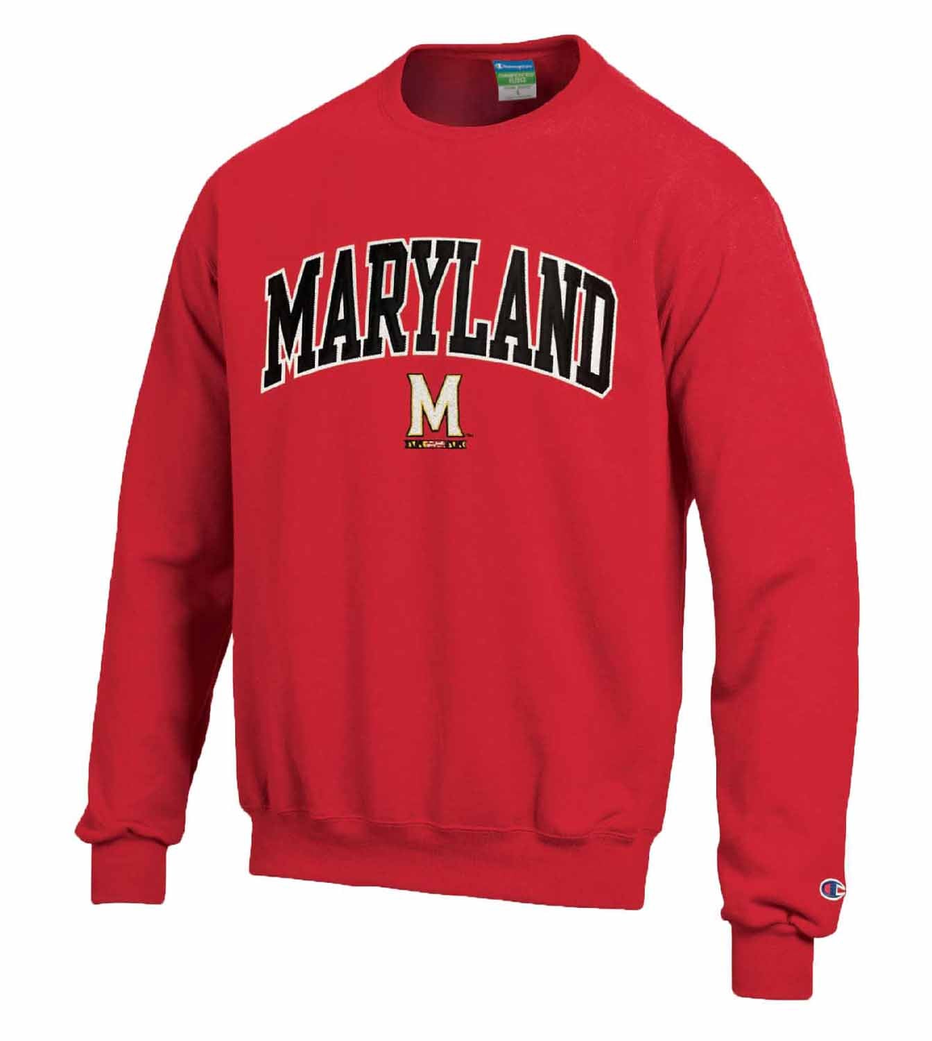Maryland Terrapins Adult Tackle Twill Crewneck - Red