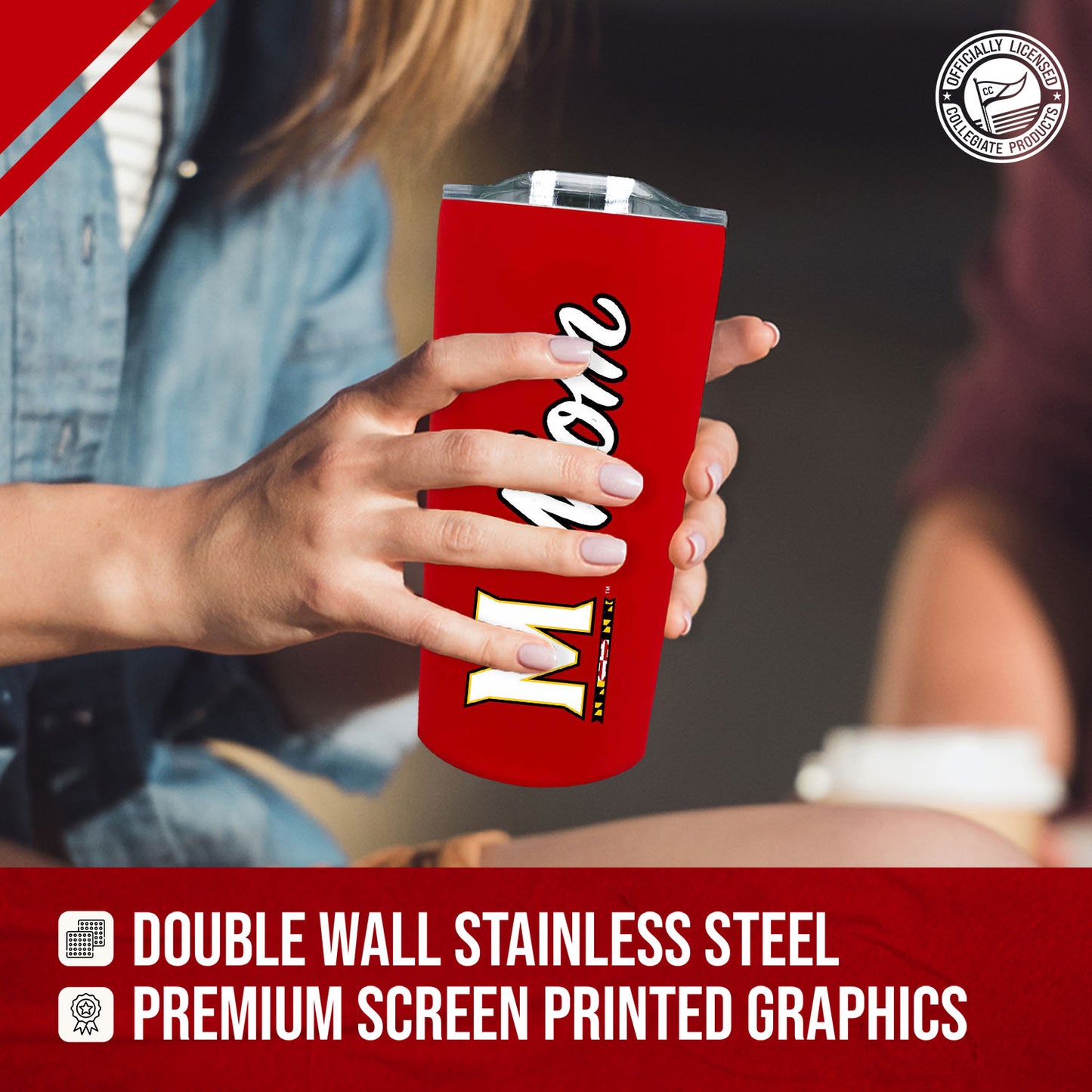 Maryland Terrapins NCAA Stainless Steel Travel Tumbler for Mom - Red