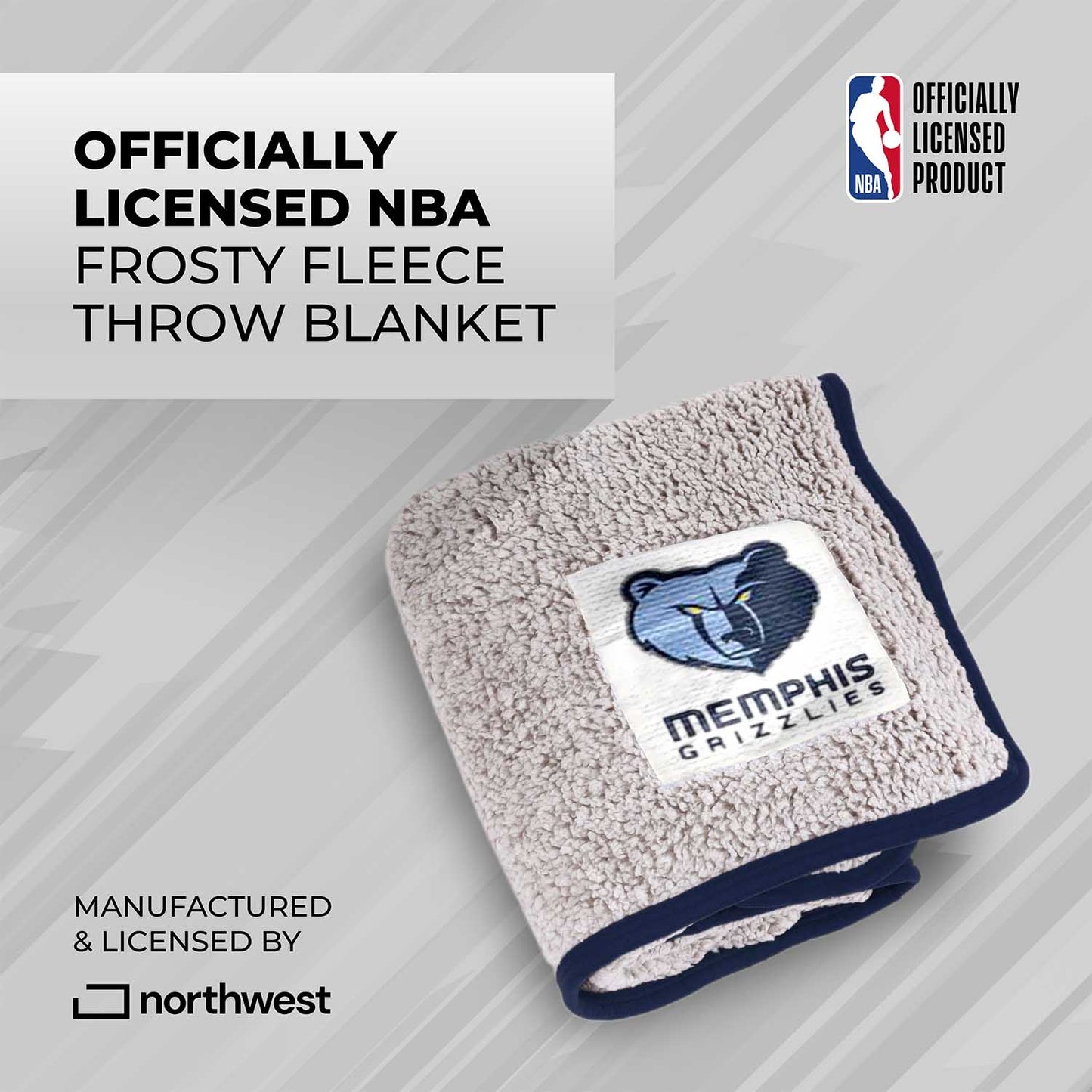 Memphis Grizzlies NBA Silk Touch Sherpa Throw Blanket - Blue