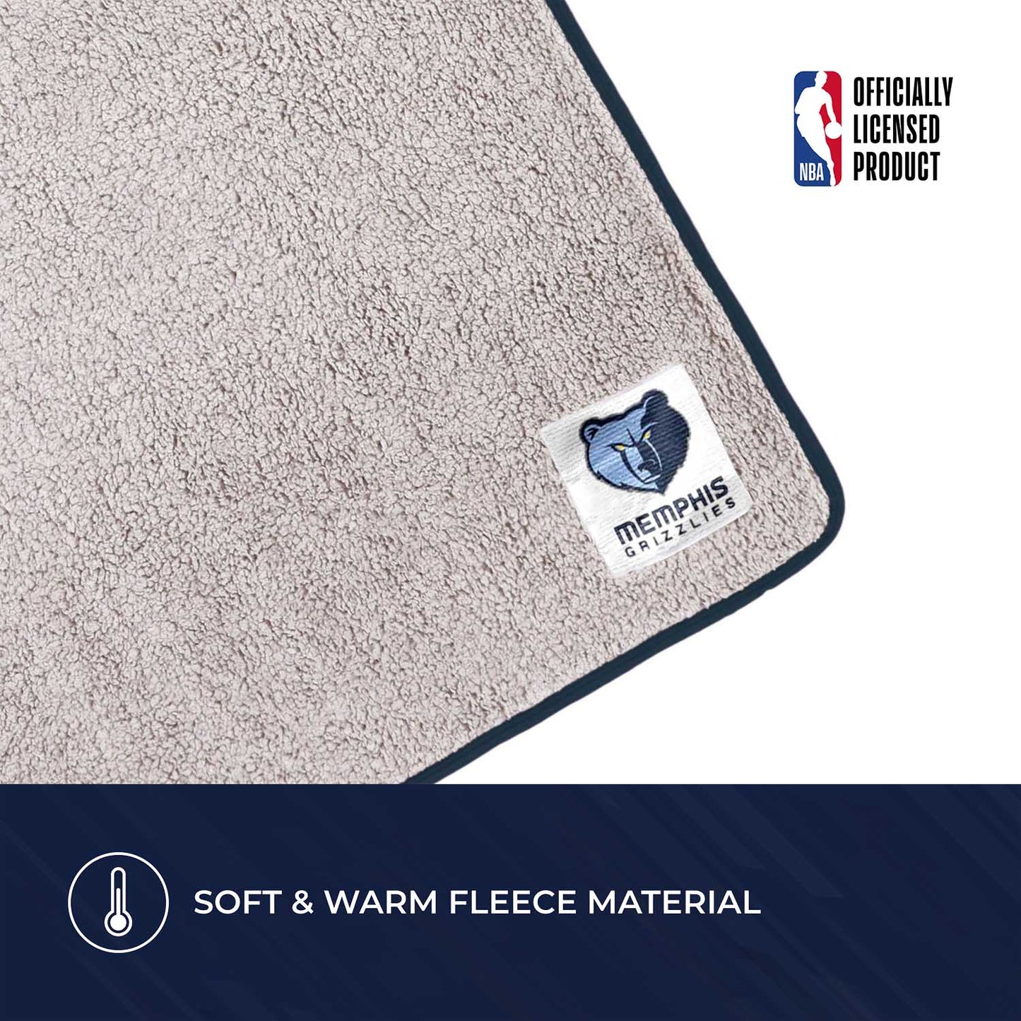 Memphis Grizzlies NBA Silk Touch Sherpa Throw Blanket - Blue