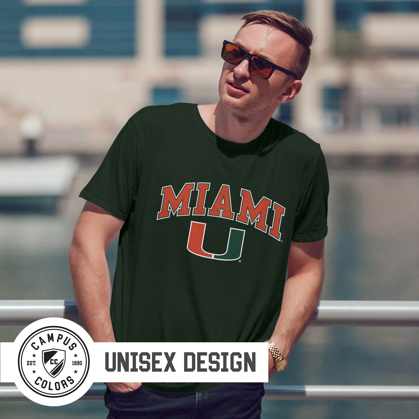Miami Hurricanes NCAA Adult Gameday Cotton T-Shirt - Green