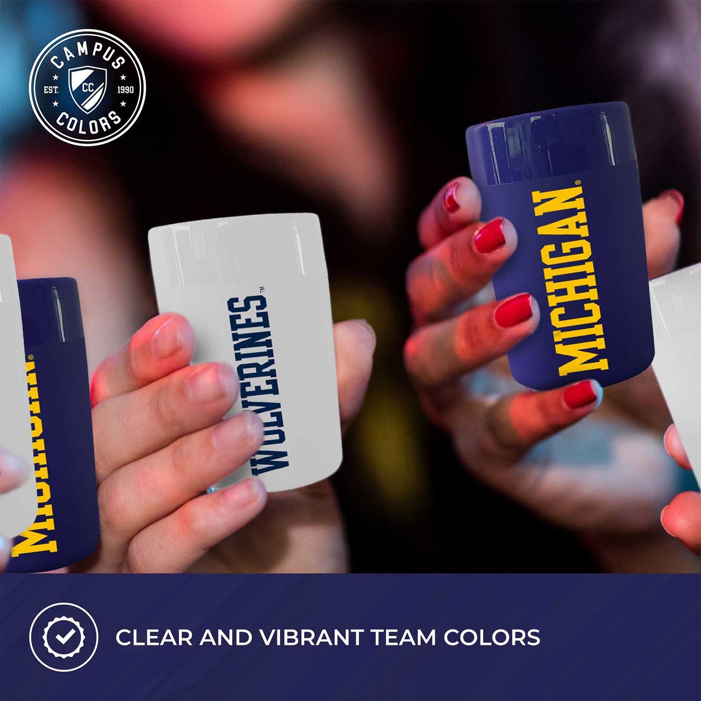 Michigan Wolverines College and University 2-Pack Shot Glasses - Team Color