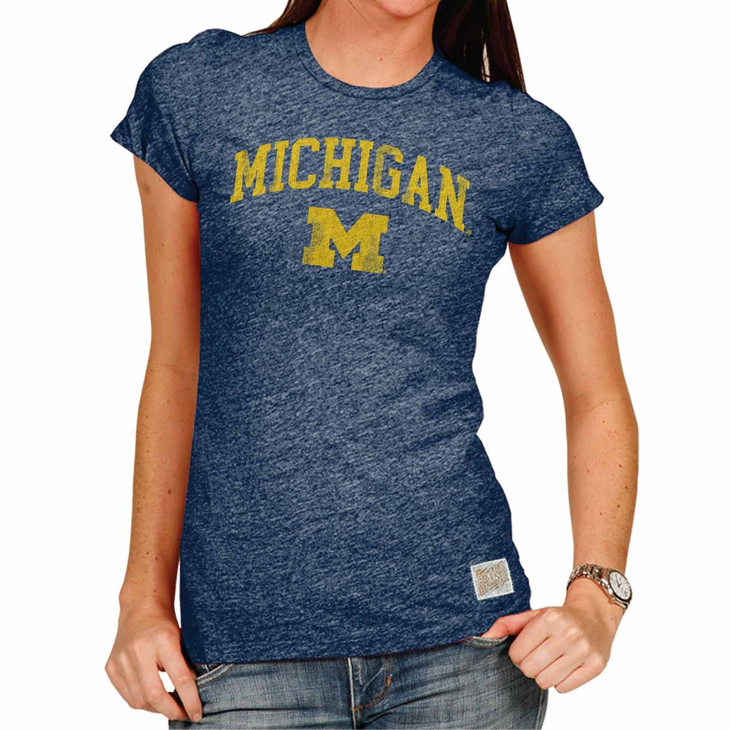 Michigan Wolverines University Women's T-Shirt - Navy
