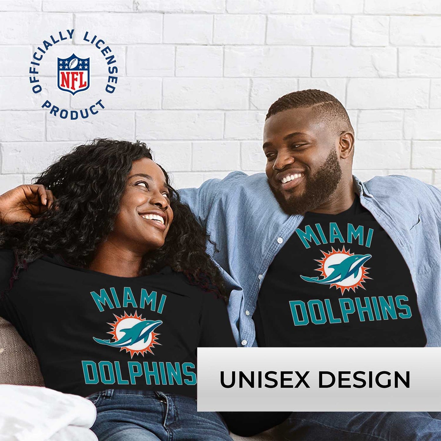 Miami Dolphins NFL Gameday Adult Long Sleeve Shirt - Black
