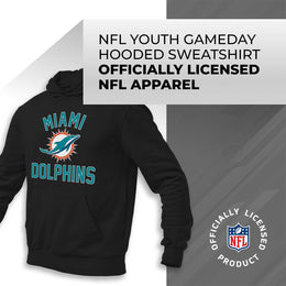 Miami Dolphins NFL Youth Gameday Hooded Sweatshirt - Black