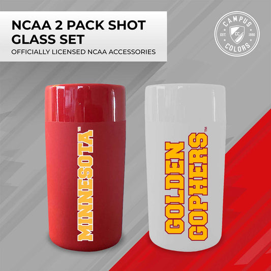 Minnesota Golden Gophers College and University 2-Pack Shot Glasses - Team Color