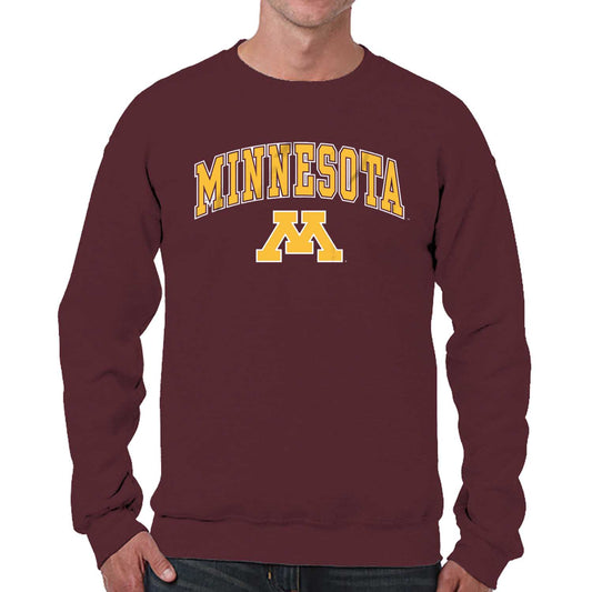 Minnesota Golden Gophers Adult Arch & Logo Soft Style Gameday Crewneck Sweatshirt - Maroon