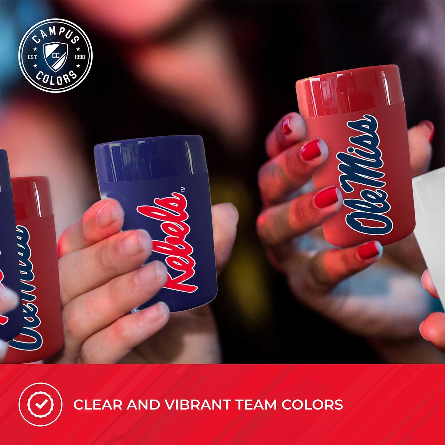 Ole Miss Rebels College and University 2-Pack Shot Glasses - Team Color