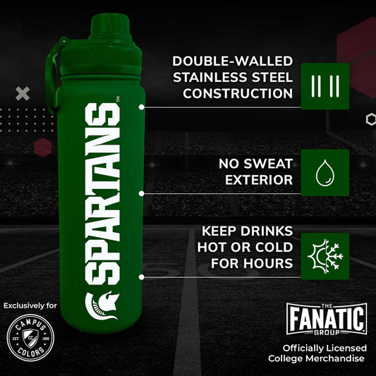 Michigan State Spartans NCAA Stainless Steel Water Bottle - Green
