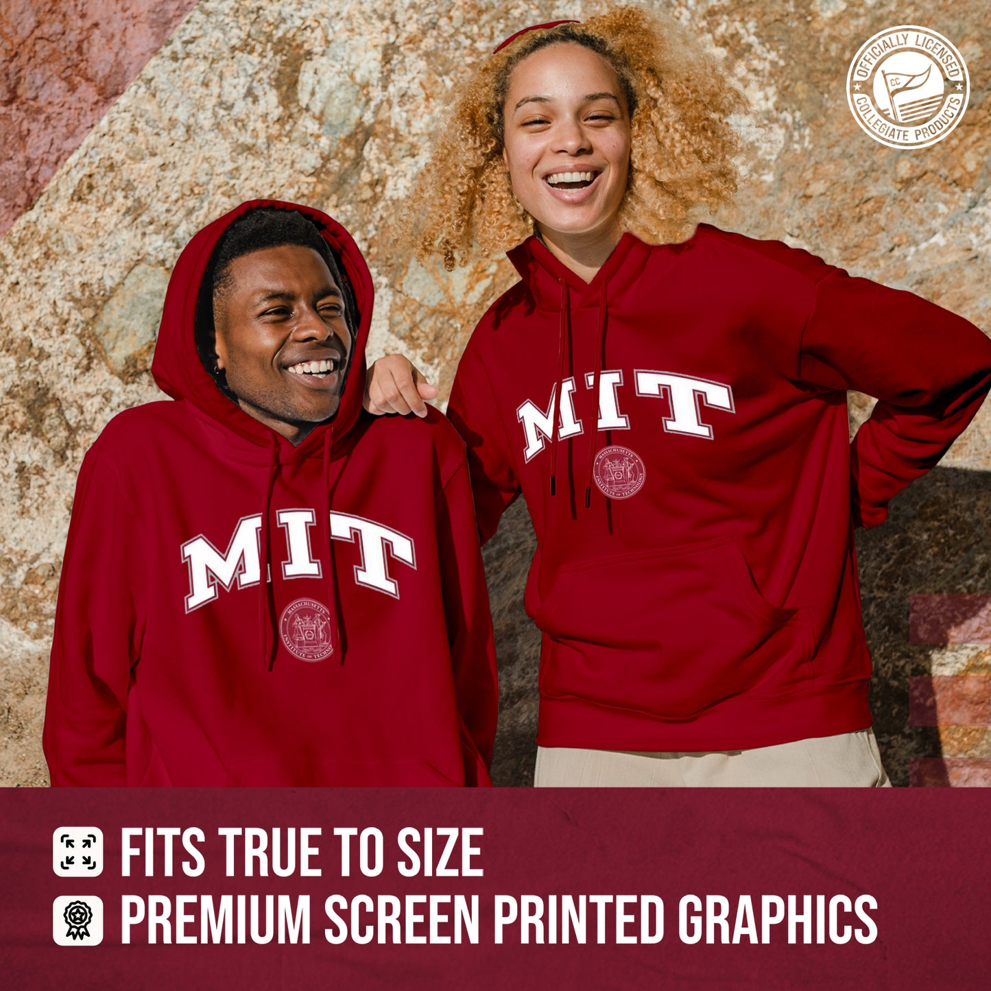 MIT Engineers Adult Arch & Logo Soft Style Gameday Hooded Sweatshirt - Cardinal