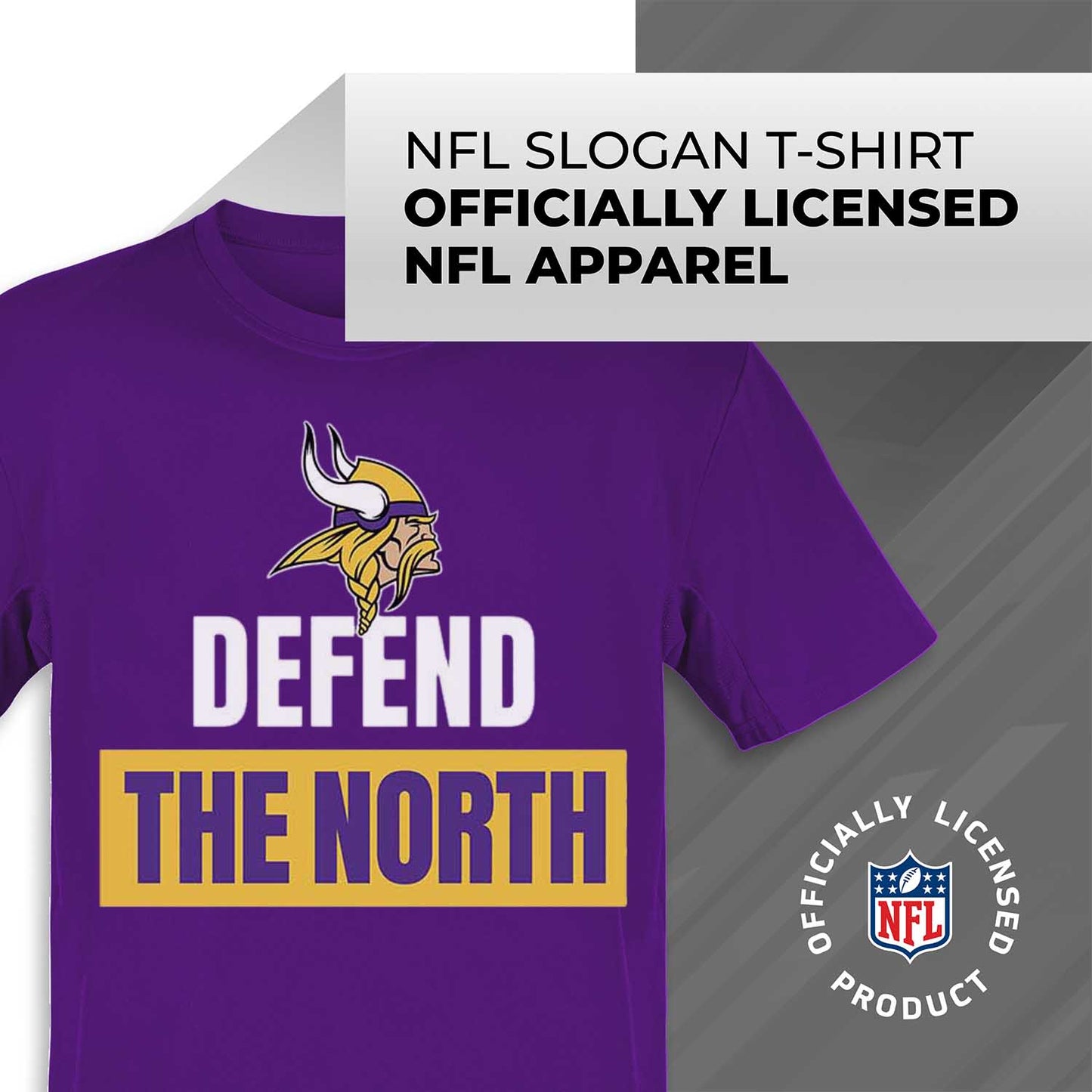 Minnesota Vikings NFL Adult Team Slogan Unisex T-Shirt - Purple