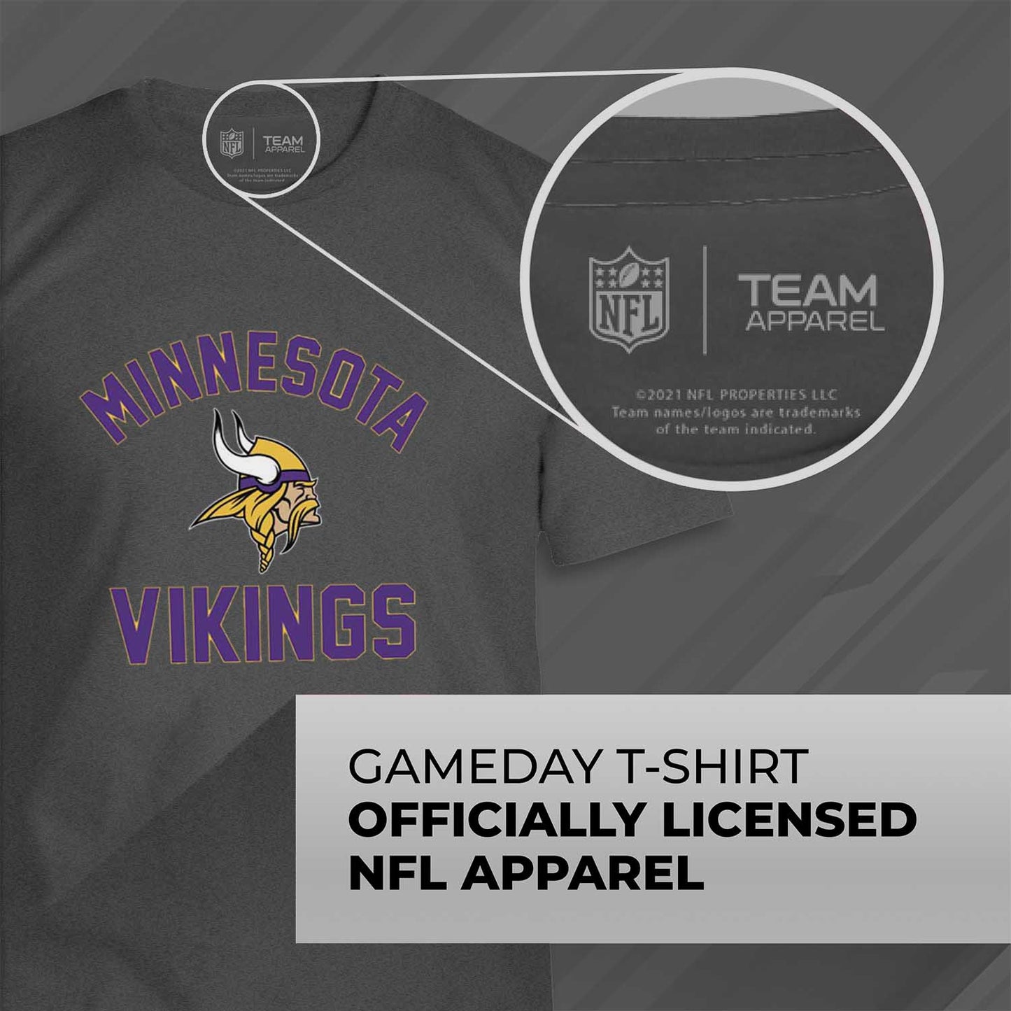 Minnesota Vikings NFL Adult Gameday T-Shirt - Gray