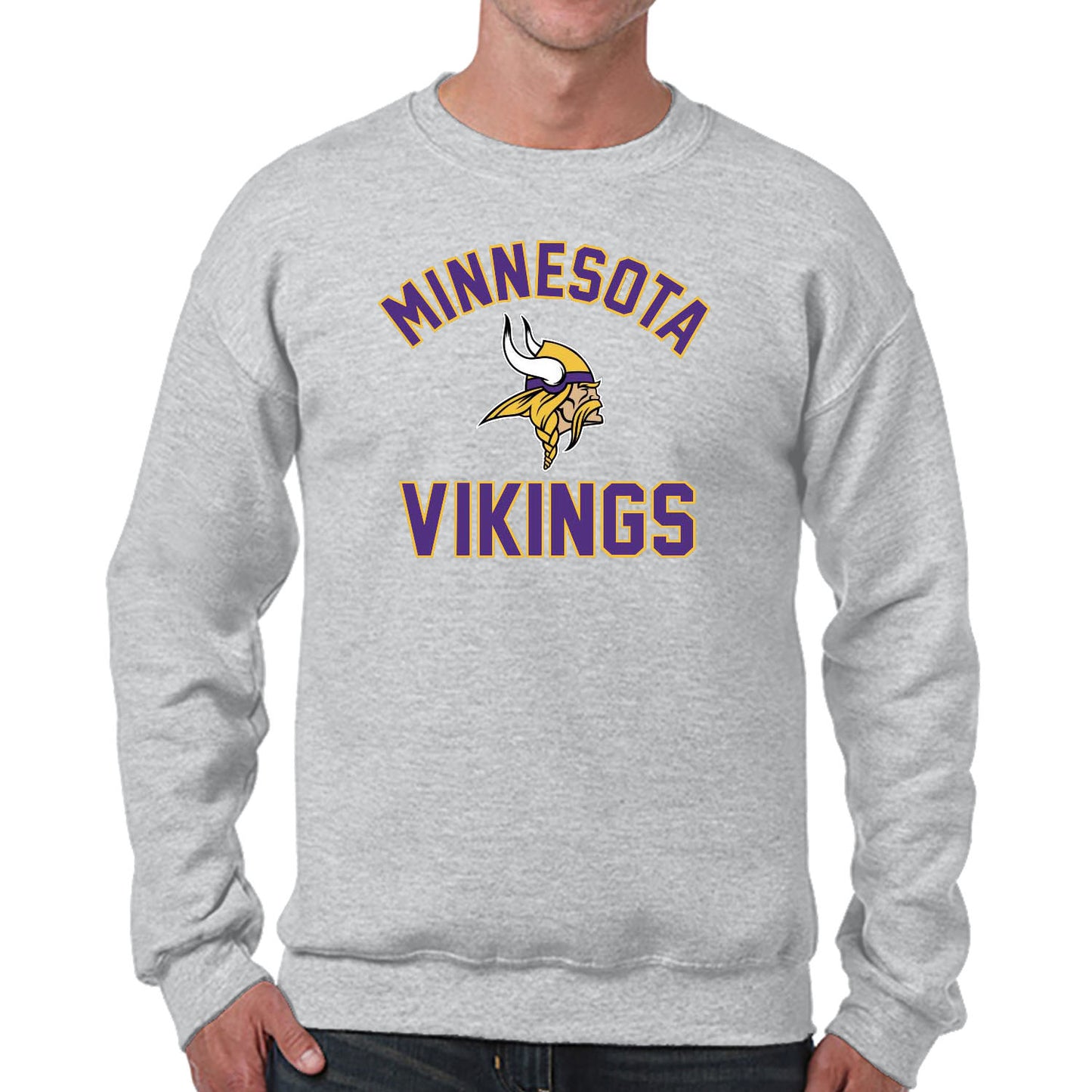 Minnesota Vikings NFL Adult Gameday Football Crewneck Sweatshirt - Sport Gray