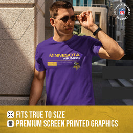 Minnesota Vikings Adult NFL Speed Stat Sheet T-Shirt - Purple