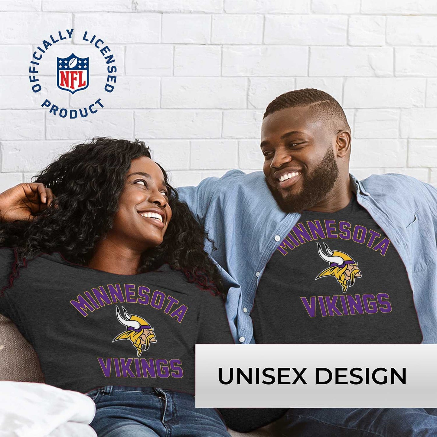 Minnesota Vikings NFL Gameday Adult Long Sleeve Shirt - Charcoal