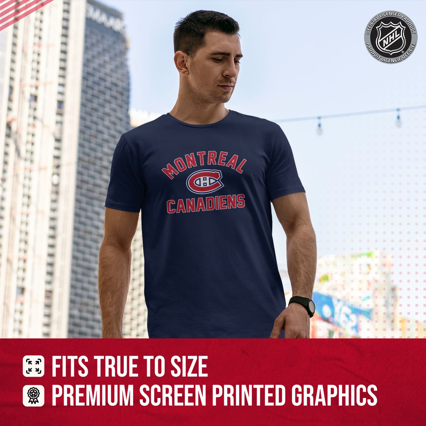 Montreal Canadiens NHL Adult Game Day Unisex T-Shirt - Navy