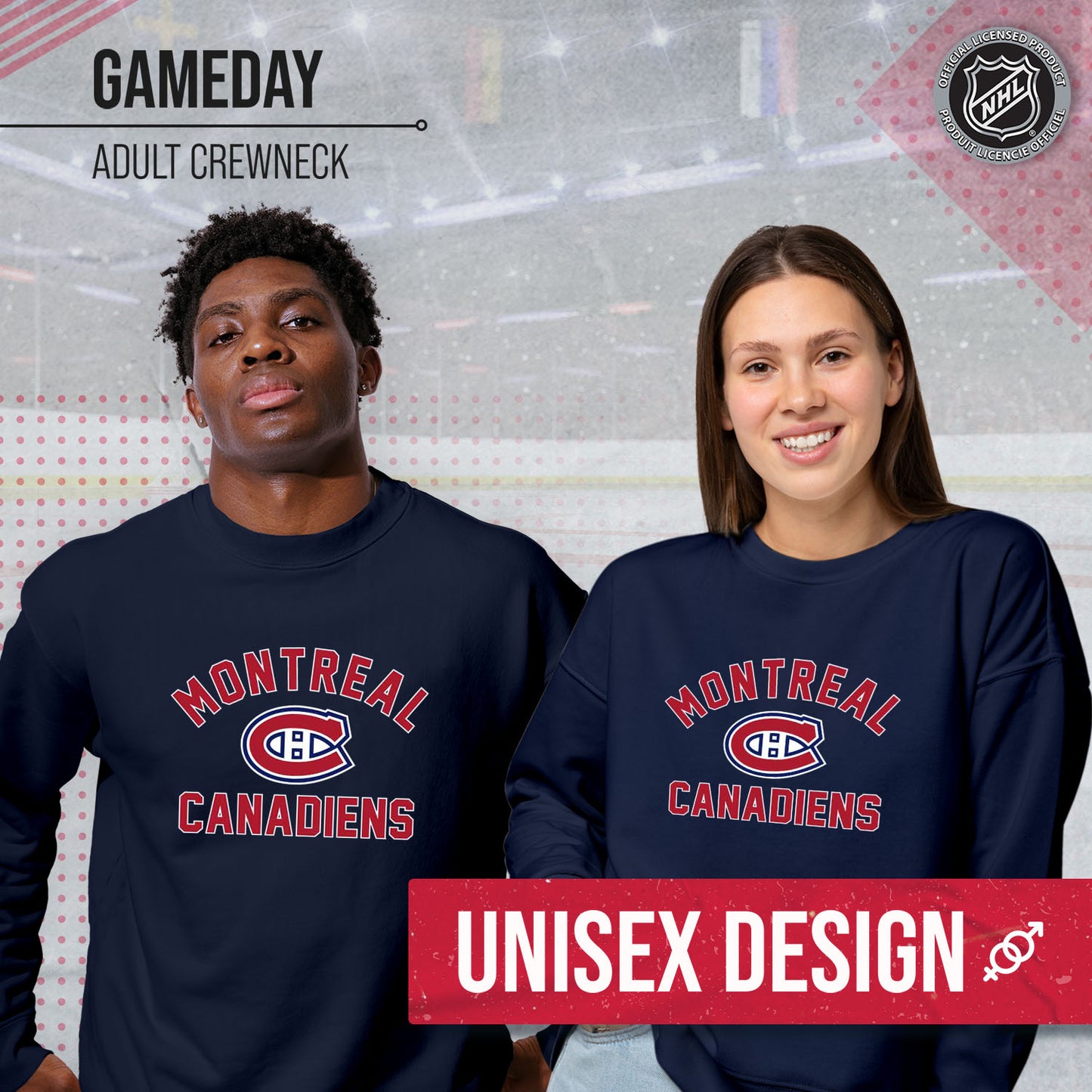 Montreal Canadiens Adult NHL Gameday Crewneck Sweatshirt - Navy