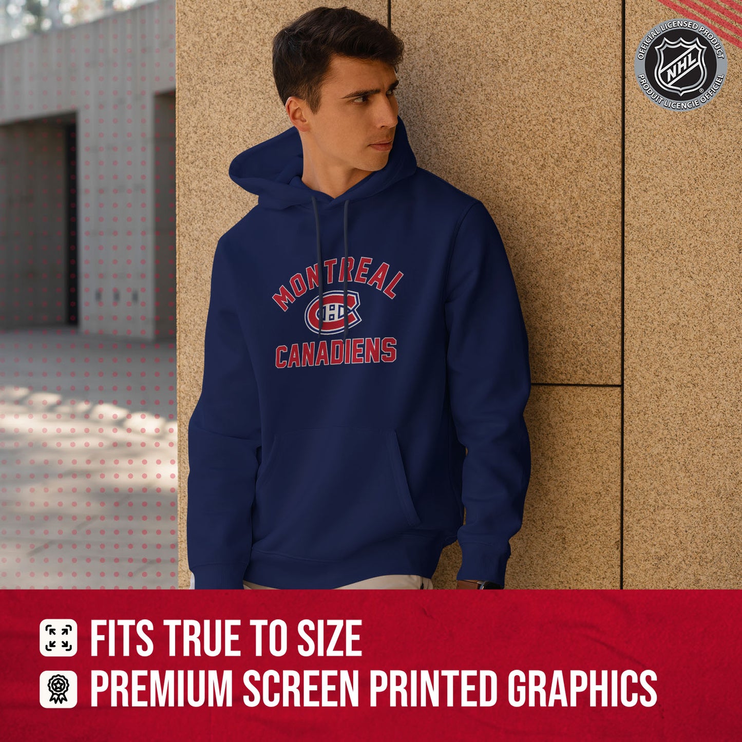 Montreal Canadiens Adult NHL Gameday Hooded Sweatshirt - Navy