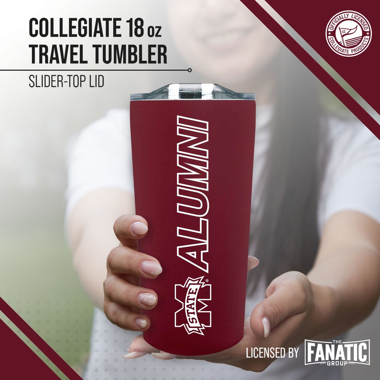 Mississippi State Bulldogs Collegiate Stainless Steel Travel Tumbler for Alumni - Maroon