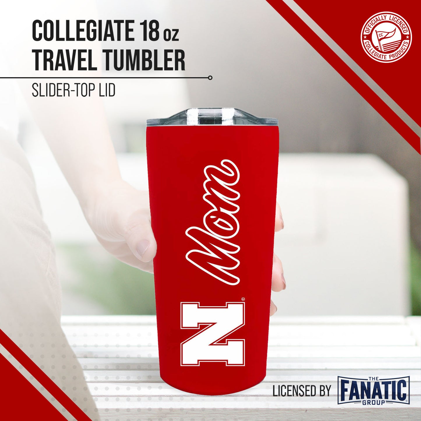 Nebraska Cornhuskers NCAA Stainless Steel Travel Tumbler for Mom - Red