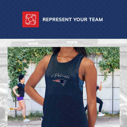 New England Patriots NFL Women's Muscle Tank - Navy