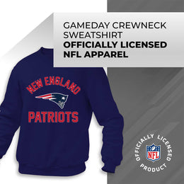 New England Patriots NFL Adult Gameday Football Crewneck Sweatshirt - Navy