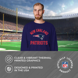 New England Patriots NFL Adult Gameday Football Crewneck Sweatshirt - Navy