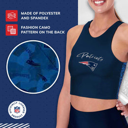 New England Patriots NFL Women's Sports Bra Activewear - Navy
