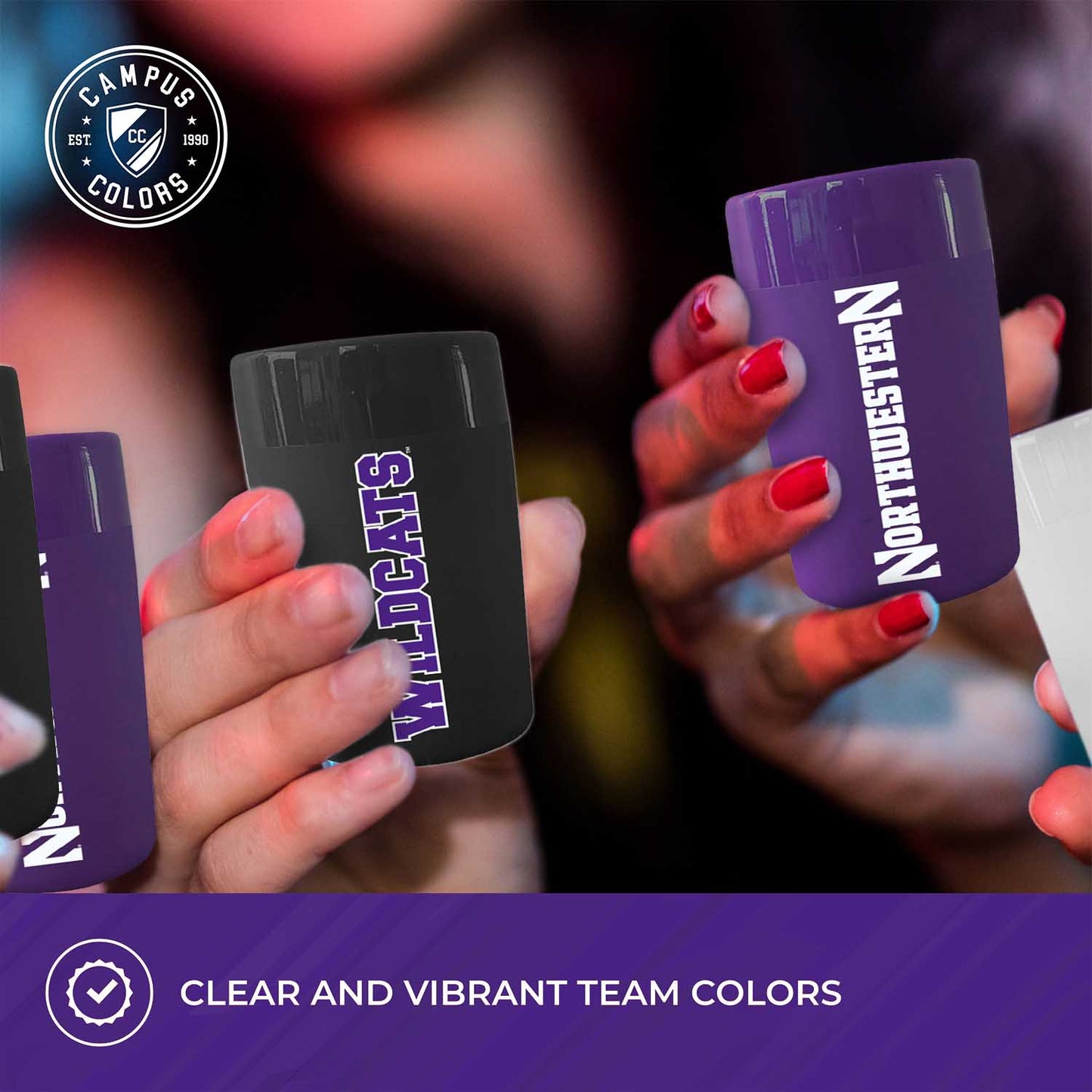 Northwestern Wildcats College and University 2-Pack Shot Glasses - Team Color