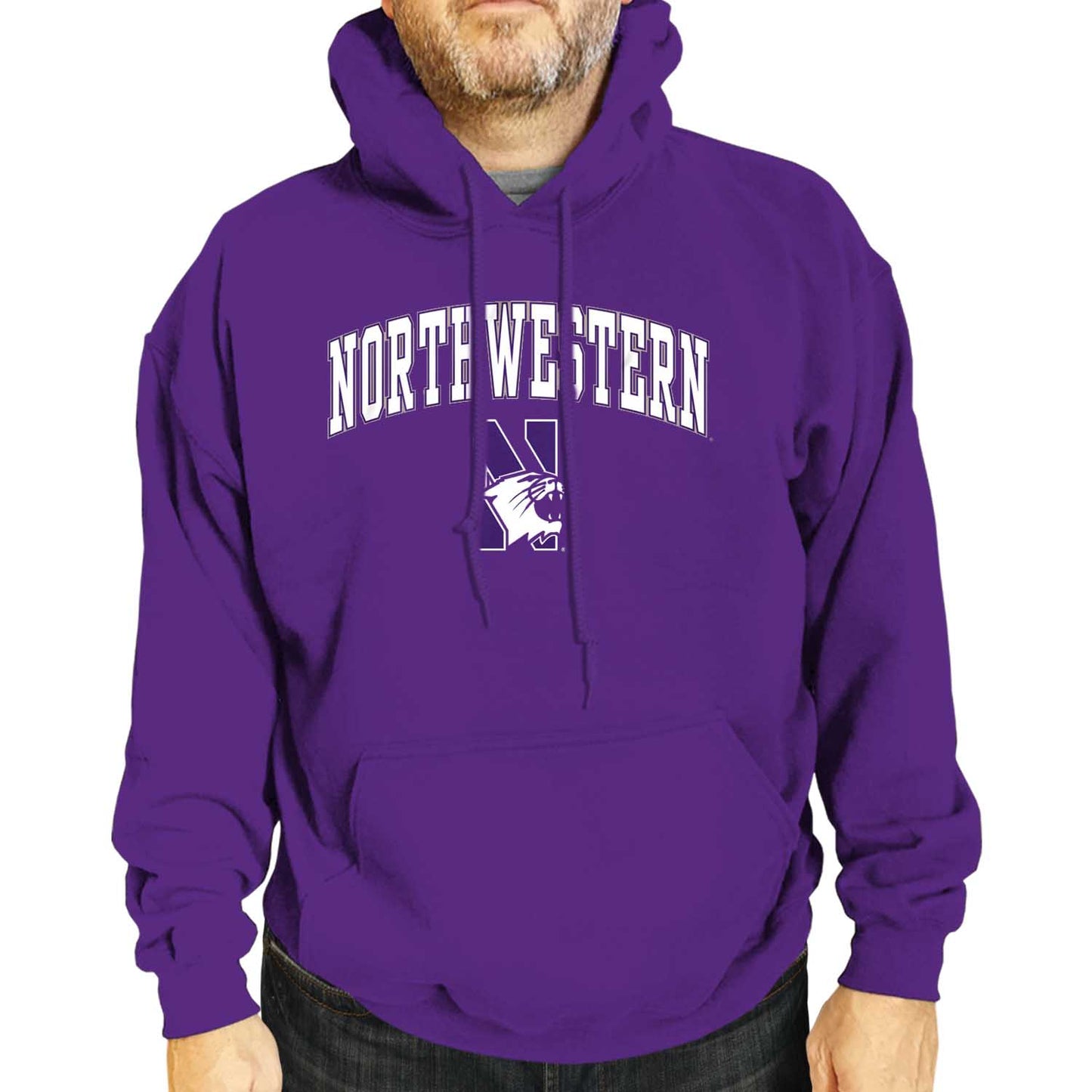Northwestern Wildcats Adult Arch & Logo Soft Style Gameday Hooded Sweatshirt - Purple