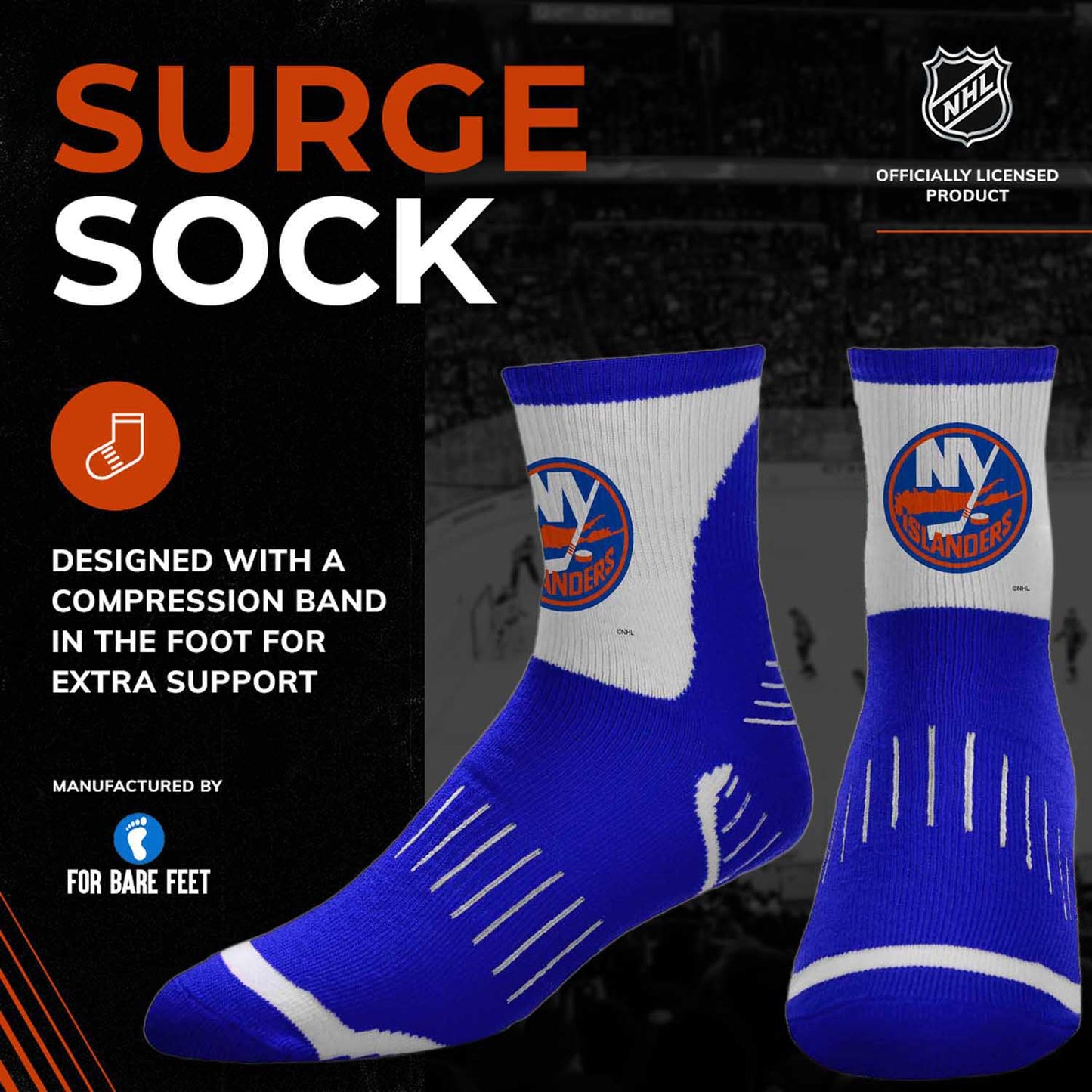 New York Islanders NHL Youth Surge Socks - Royal