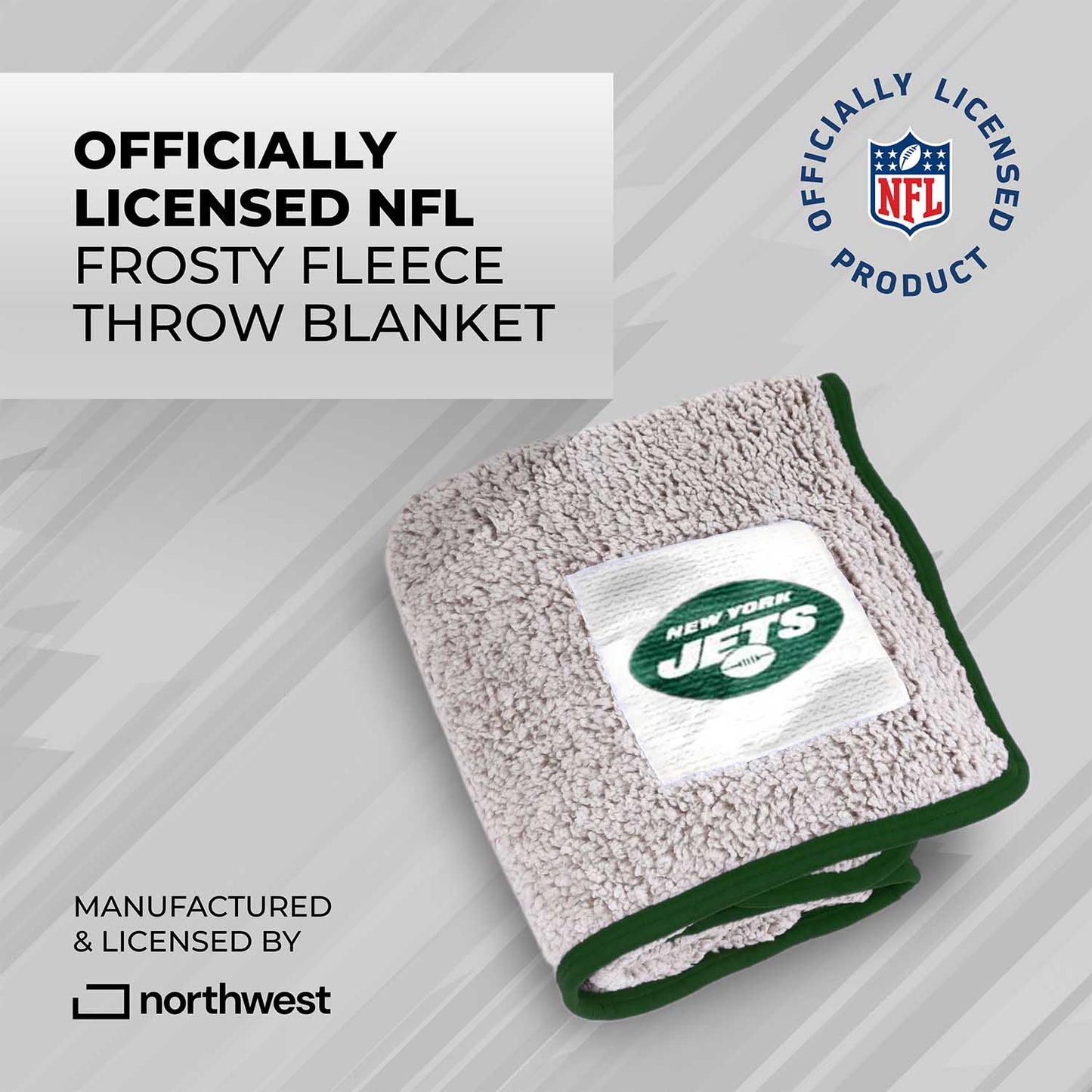 New York Jets NFL Silk Touch Sherpa Throw Blanket - Green