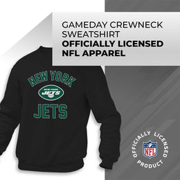 New York Jets NFL Adult Gameday Football Crewneck Sweatshirt - Black
