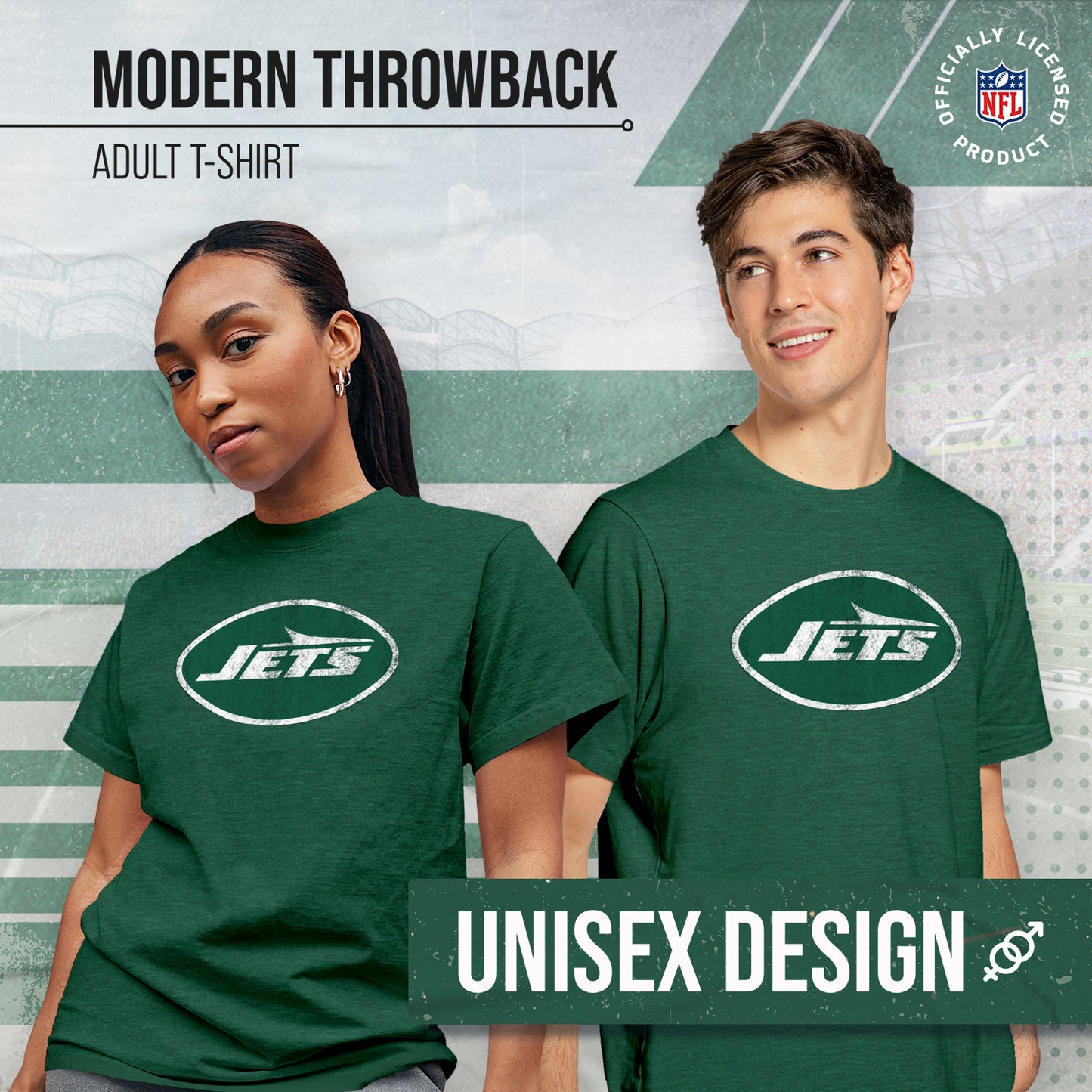 New York Jets NFL Modern Throwback T-shirt - Team Color