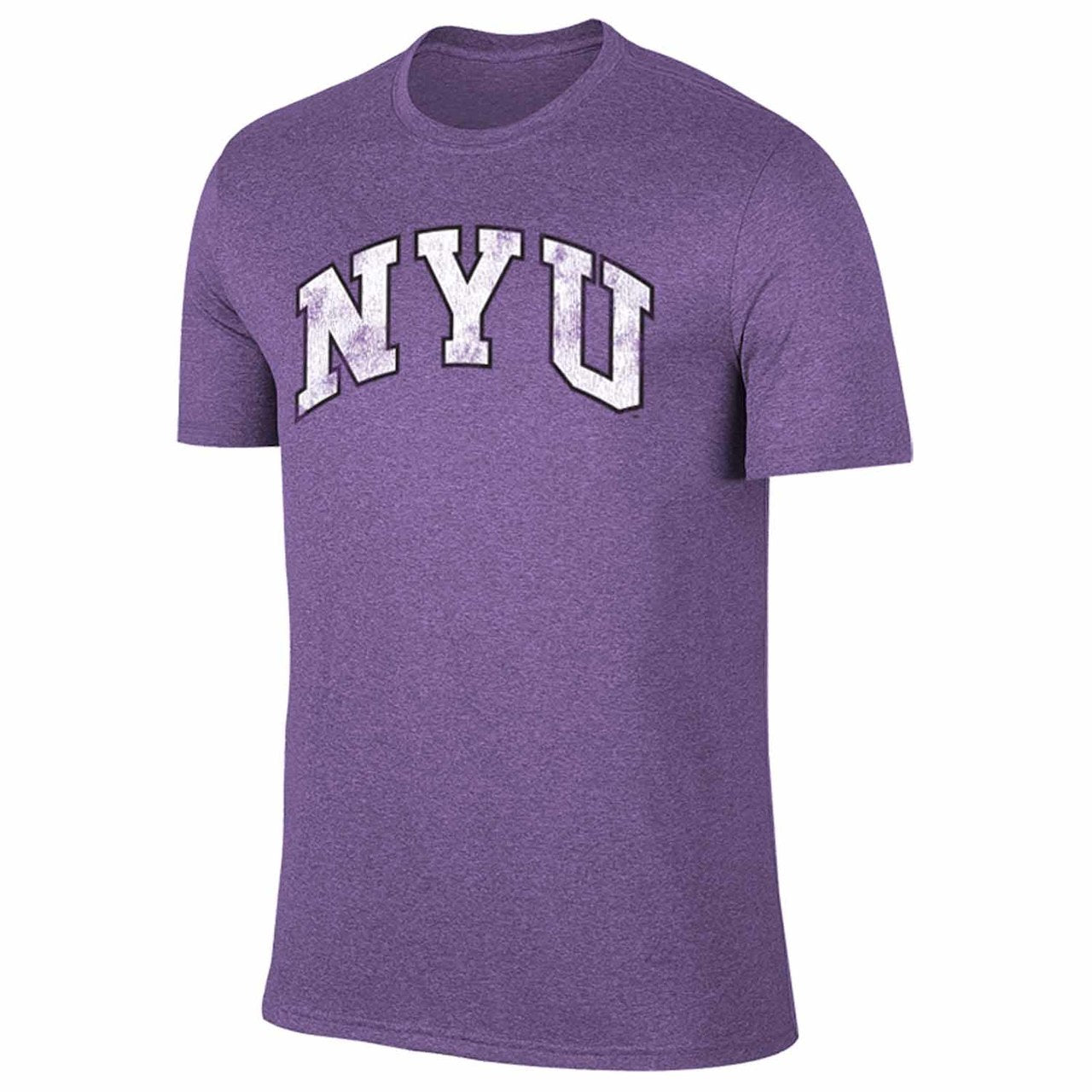 NYU Violets Adult MVP Heathered Cotton Blend T-Shirt - Purple
