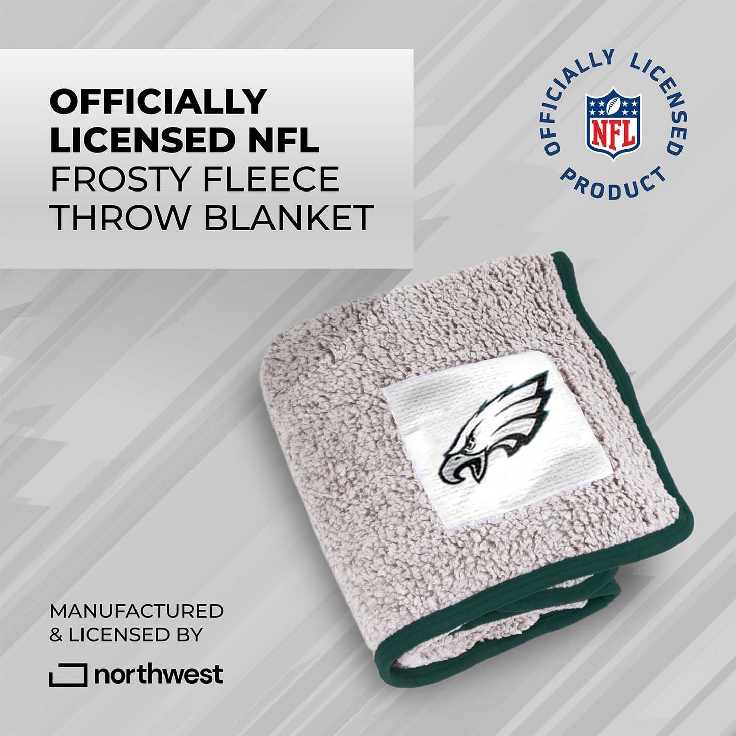 Philadelphia Eagles NFL Silk Touch Sherpa Throw Blanket - Green
