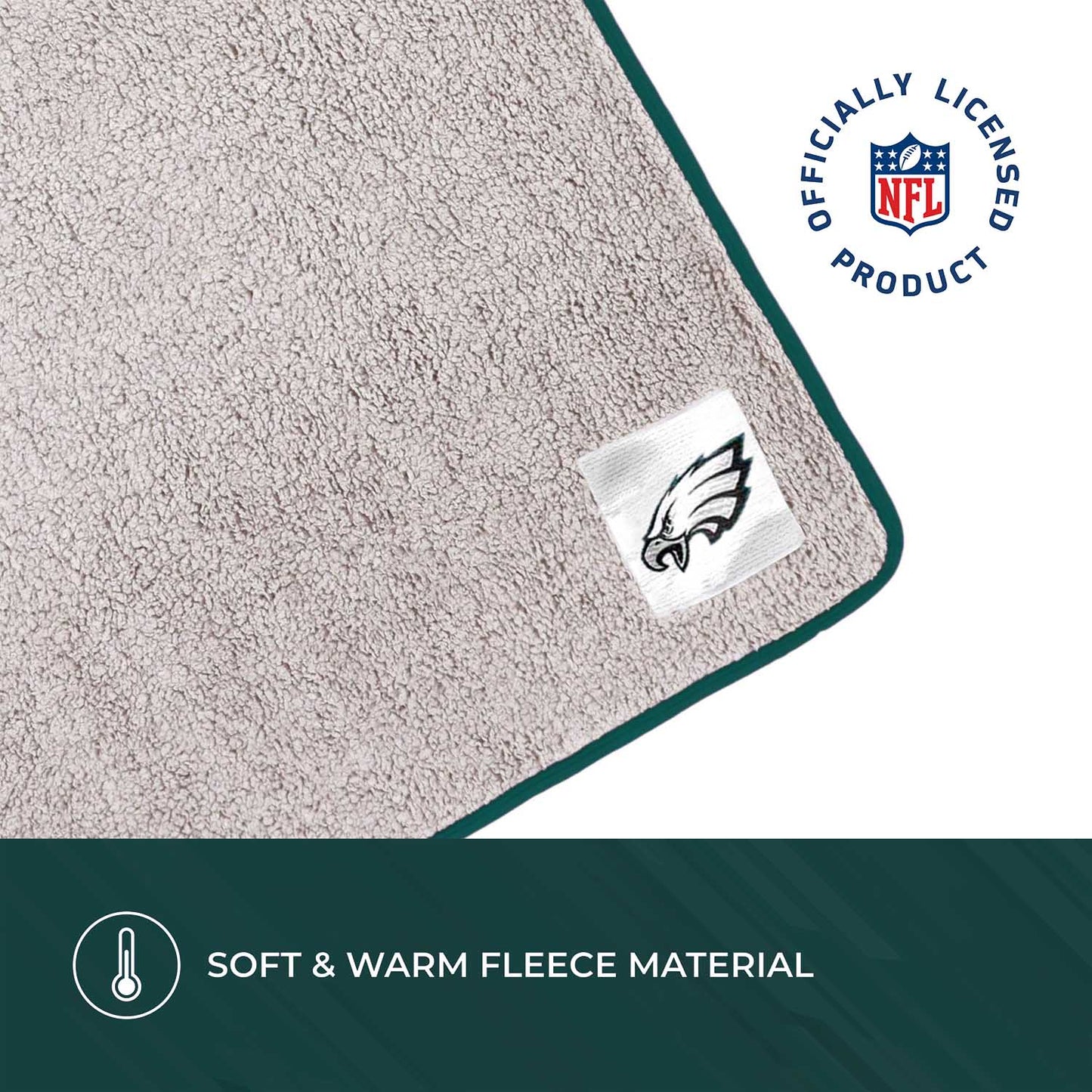 Philadelphia Eagles NFL Silk Touch Sherpa Throw Blanket - Green