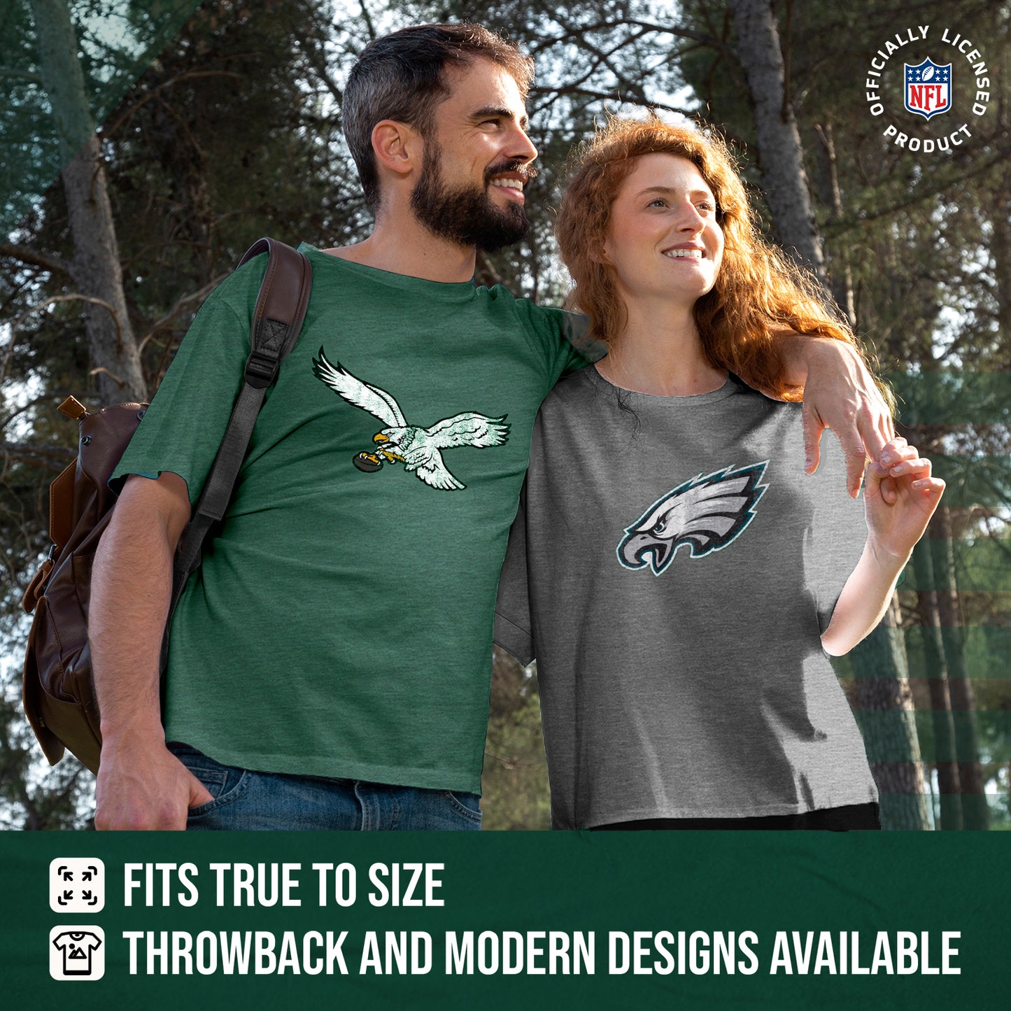 Philadelphia Eagles NFL Modern Throwback T-shirt - Gray