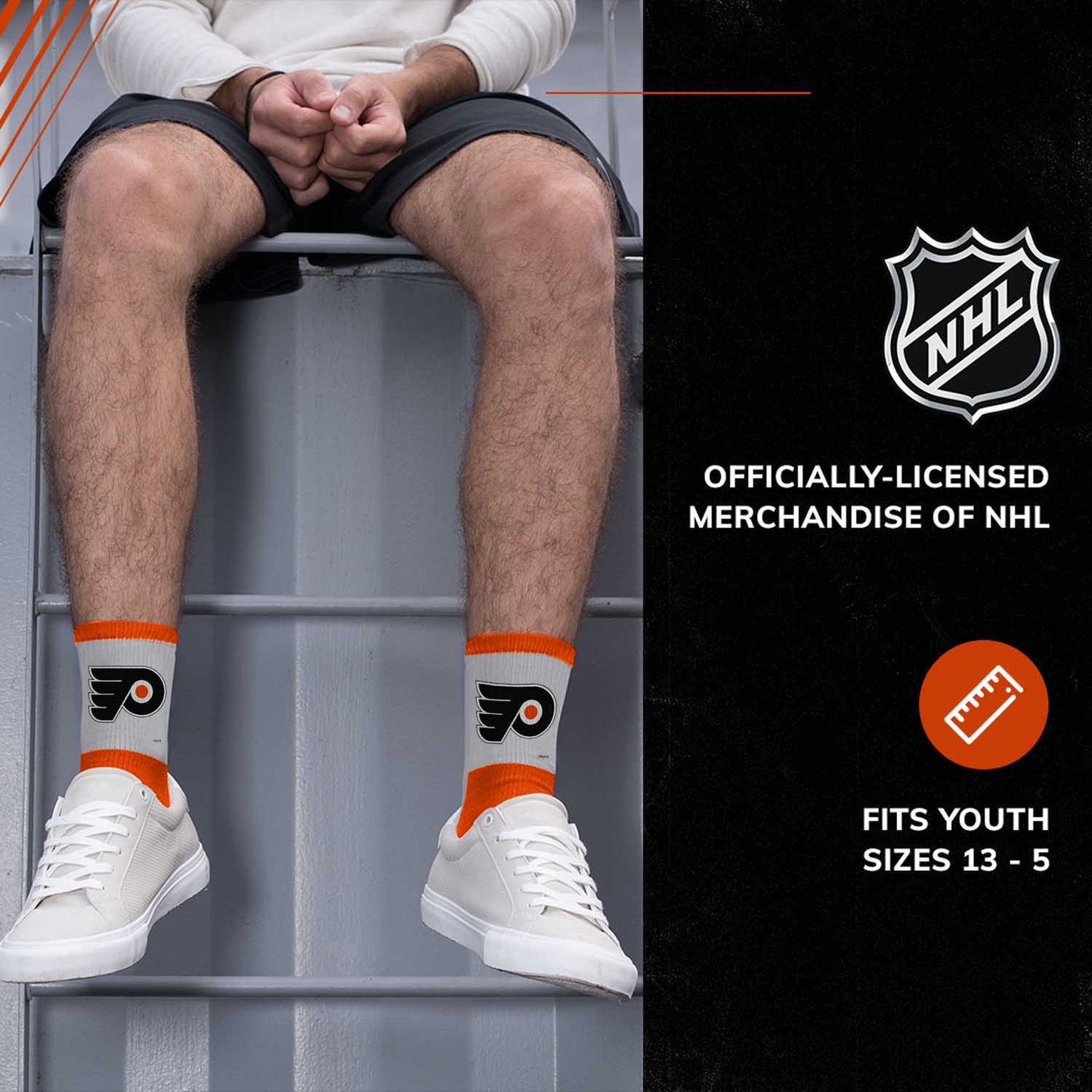 Philadelphia Flyers NHL Youth Surge Socks - Orange