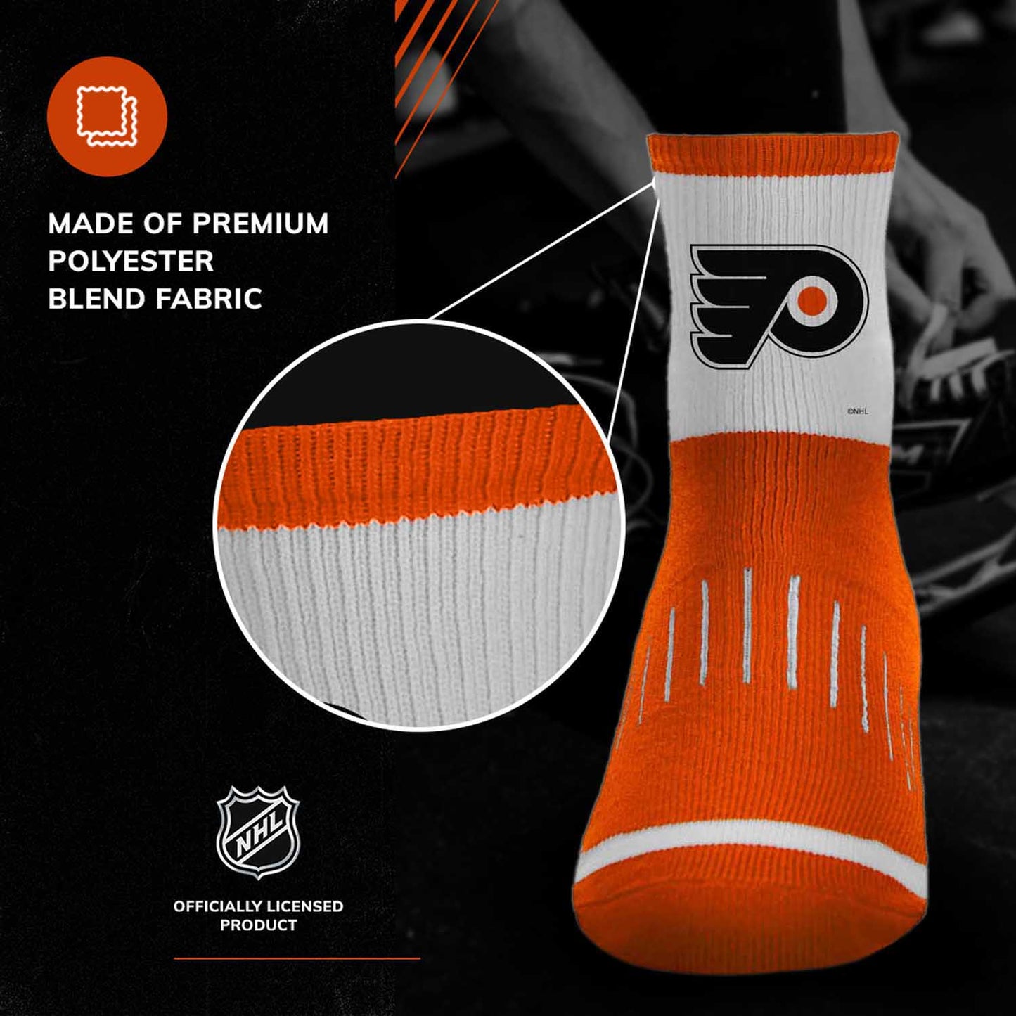 Philadelphia Flyers NHL Youth Surge Socks - Orange