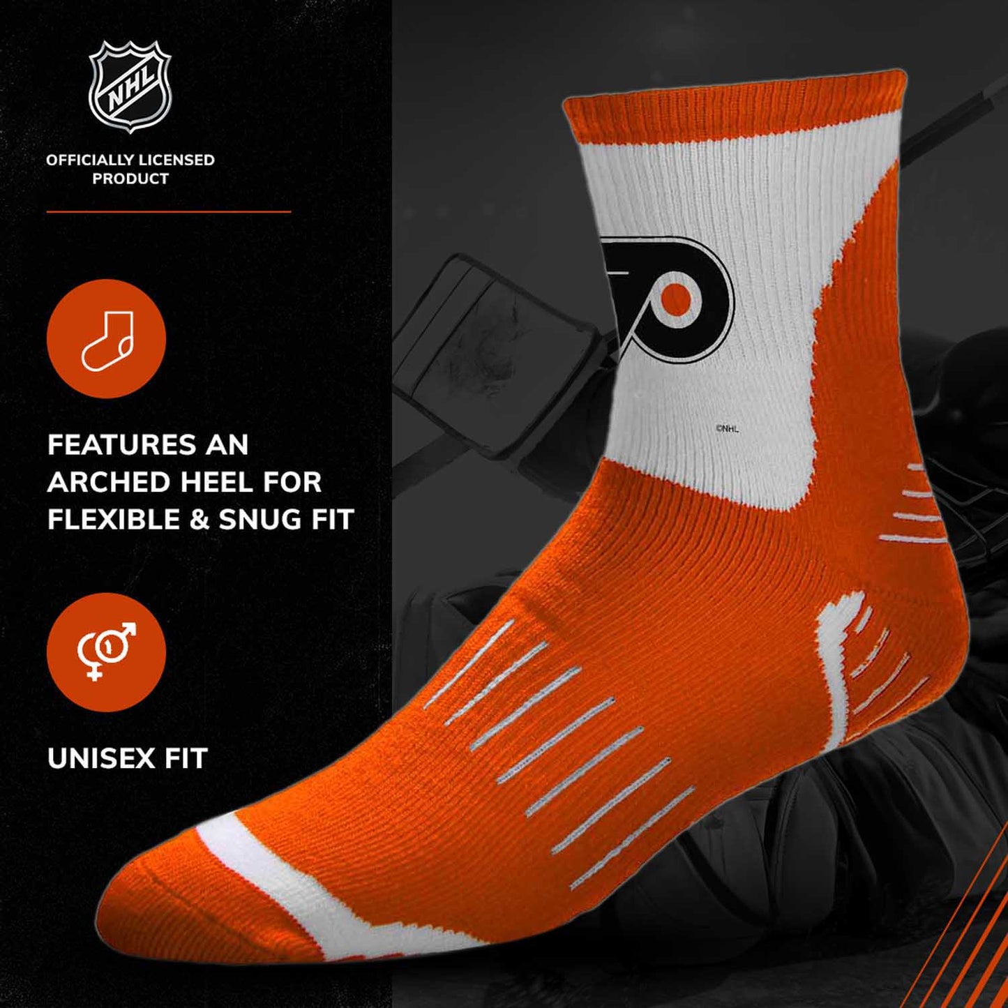 Philadelphia Flyers NHL Youth Surge Socks - Orange