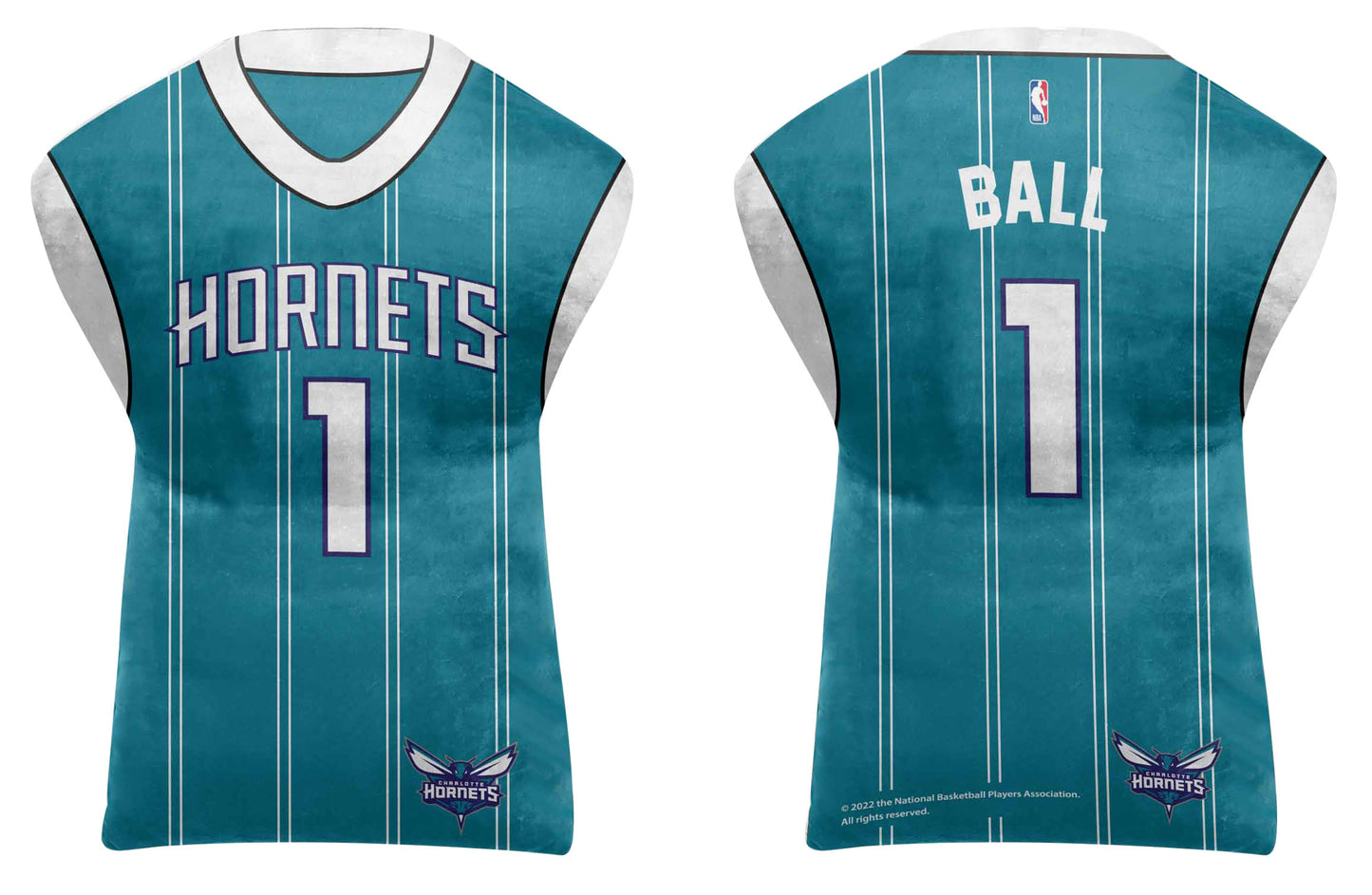 Charlotte Hornets NBA Travel LaMelo Ball Jersey Cloud Pillow Bedding Accessories - Teal
