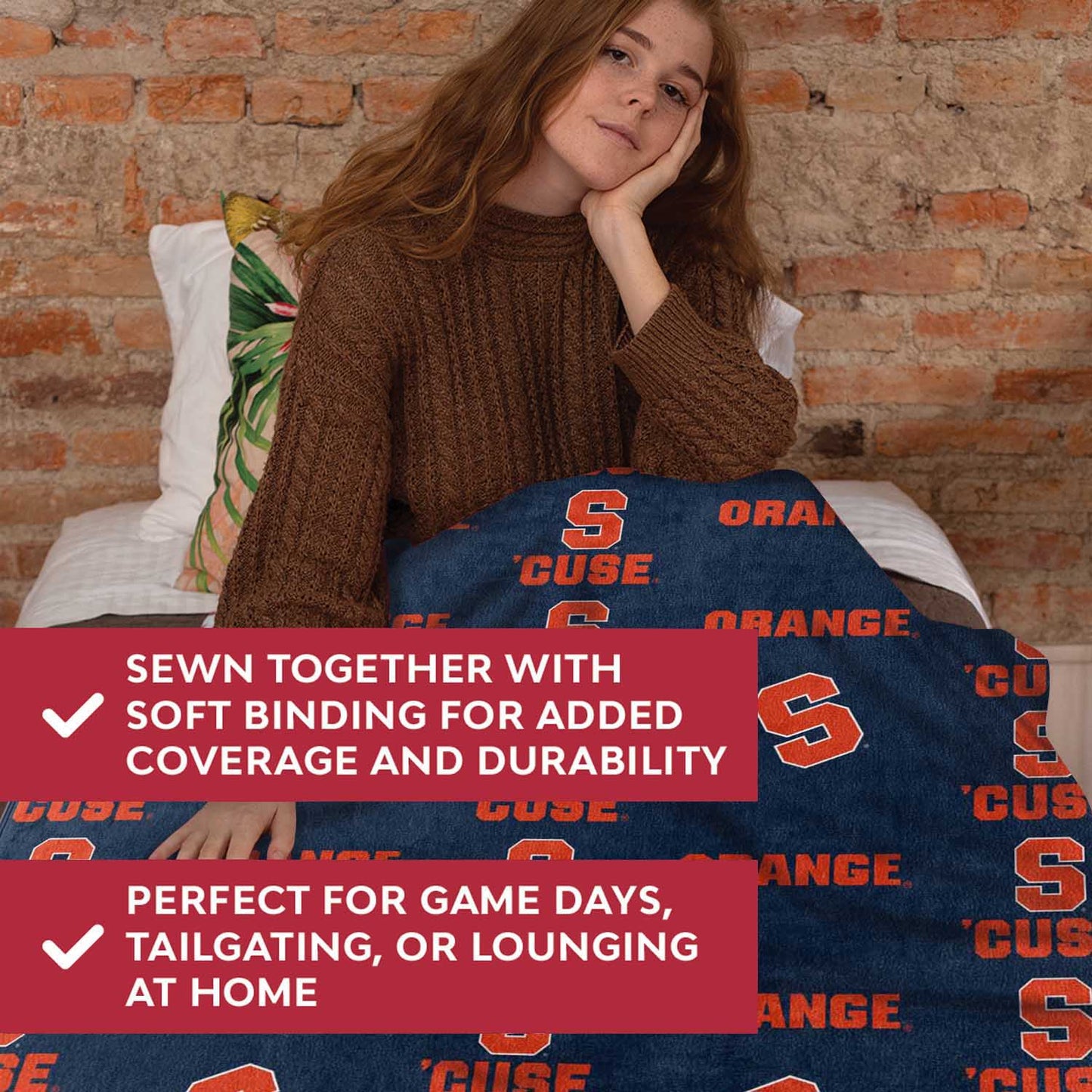 Syracuse Orange NCAA Double Sided Blanket - Navy
