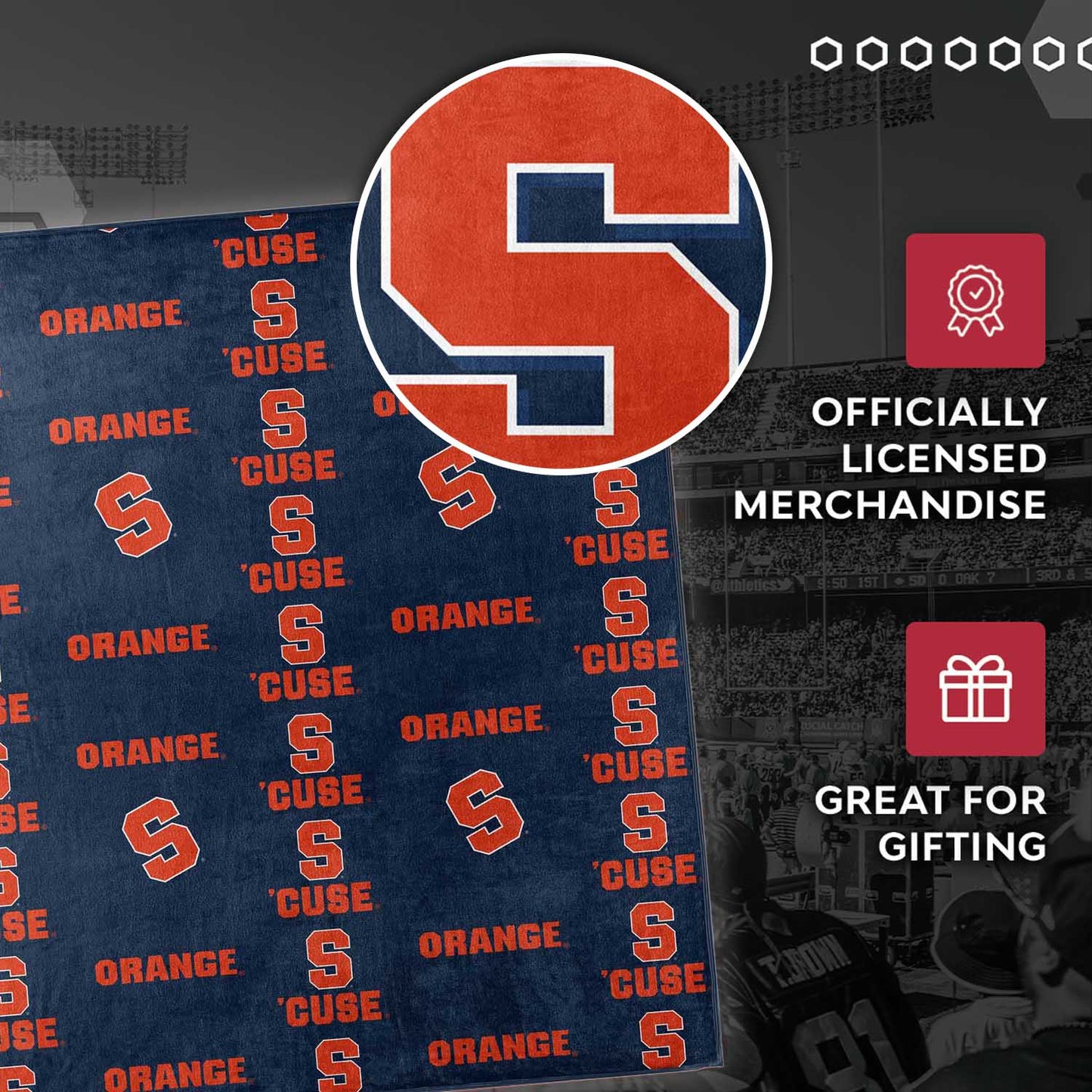 Syracuse Orange NCAA Double Sided Blanket - Navy